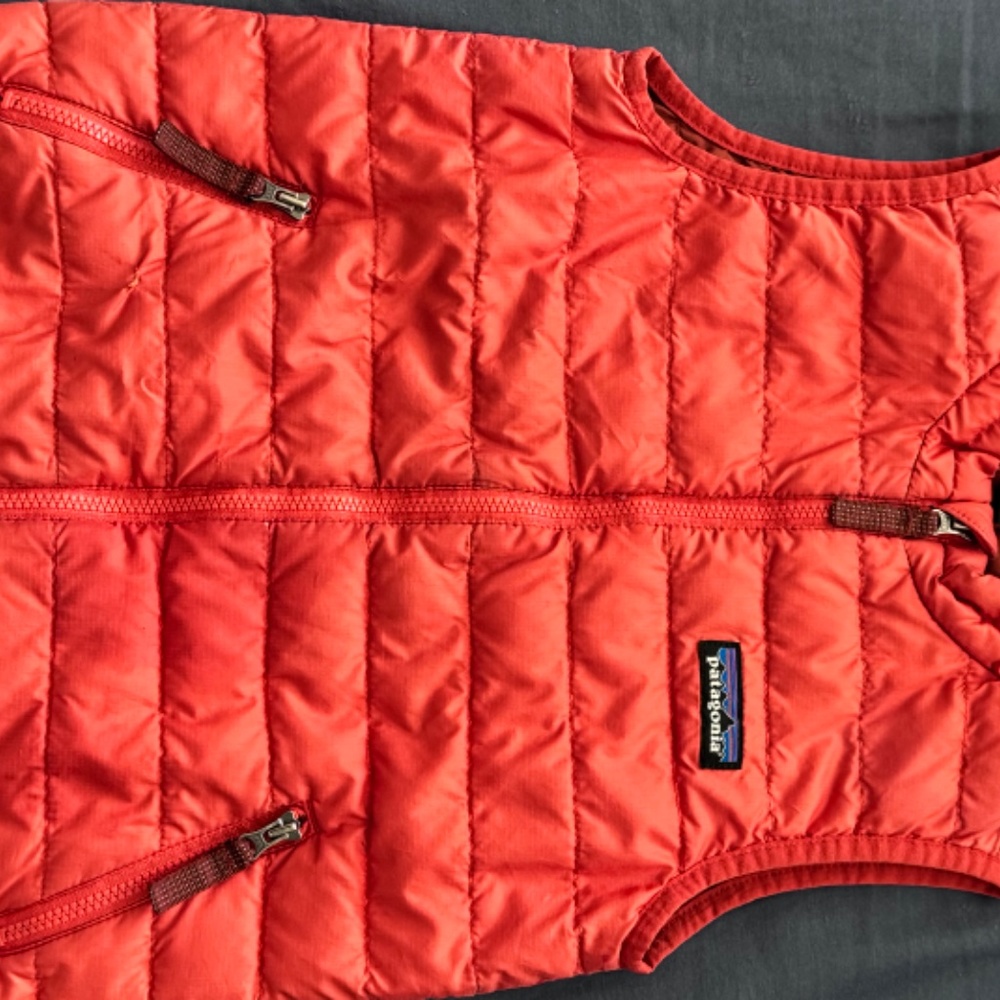 4t Patagonia down vest red/orange